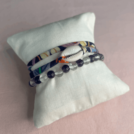Esmé & Améthyste, cristal de roche coussin