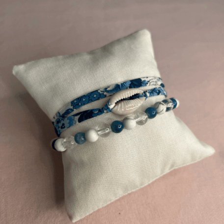 Iris & Cristal de roche Coussin