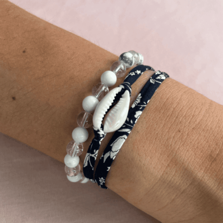 Océane & Howlite, Cristal de Roche Porté