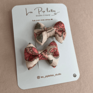 Barrettes Roses x2
