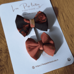 Barrettes Fleurie et Satinée x2