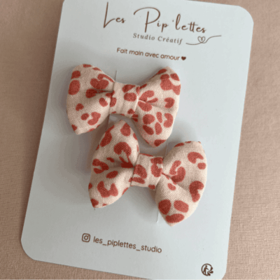 Barrettes Léopard x2