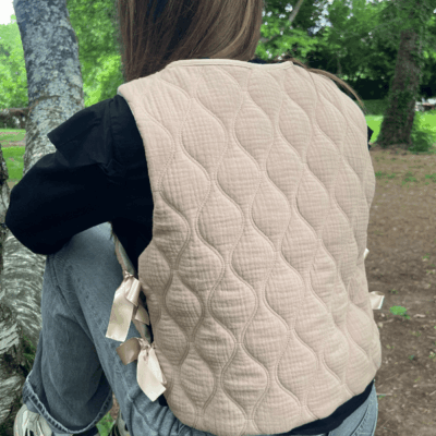 Plastron beige femme
