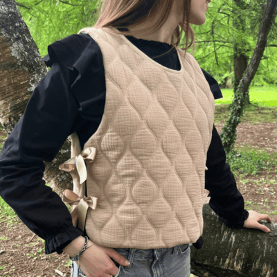 Plastron beige femme