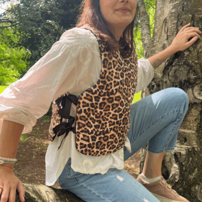 Plastron Léopard femme