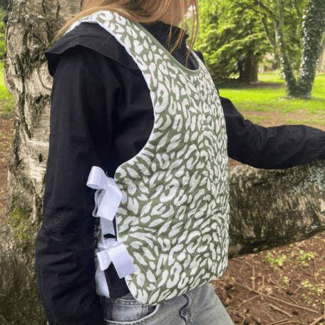 Plastron blanc et vert