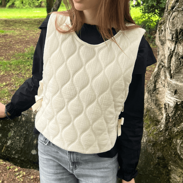 Plastron écru femme