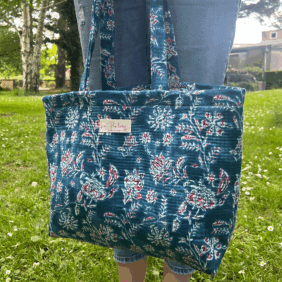 Sac cabas bleu