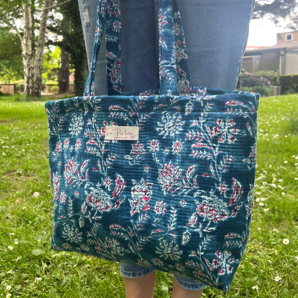 Sac cabas bleu