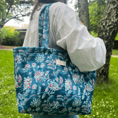 Sac cabas bleu