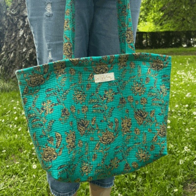 Sac cabas vert