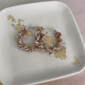 Créoles Macramé Camel & Rose