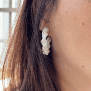 Créoles Macramé Ecru & Doré