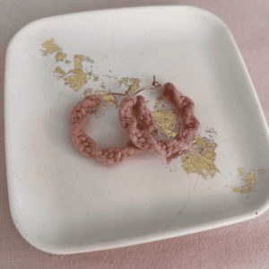 Créoles Macramé Rose