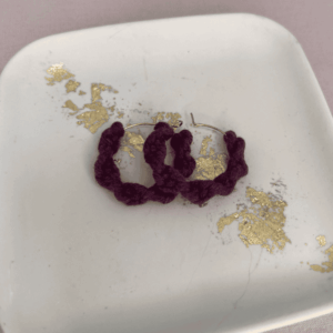 Créoles Macramé Aubergine