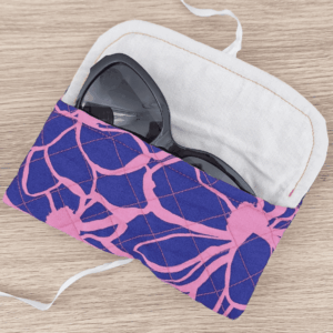 Etui à lunettes – Bleu & Rose
