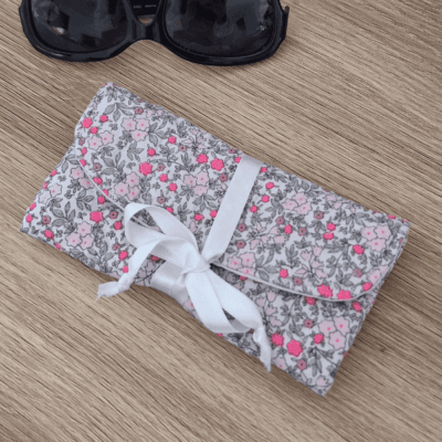 Etui à lunettes – Fleuri Rose