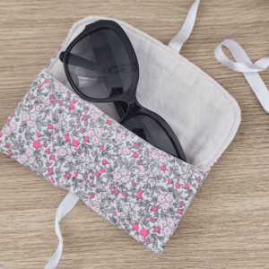 Etui à lunettes – Fleuri Rose