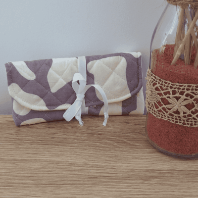 Etui à lunettes – Mauve & Blanc