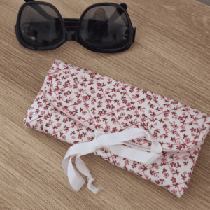 Etui à lunettes – Fleuri Bordeau