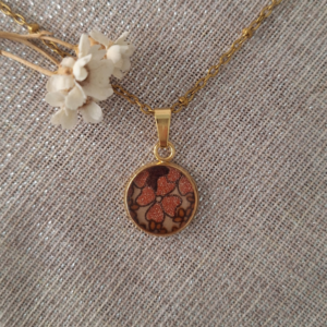 Collier Luna – Fleurs marrons