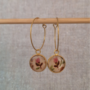 Créoles Luna – Petite rose