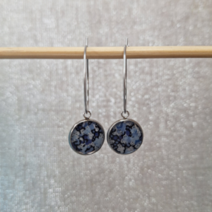 Créoles Luna – Fleurs bleues