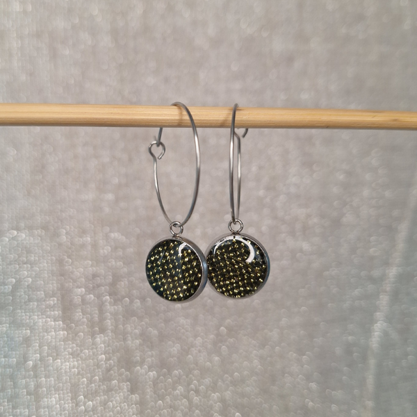 Créoles kaki argenté