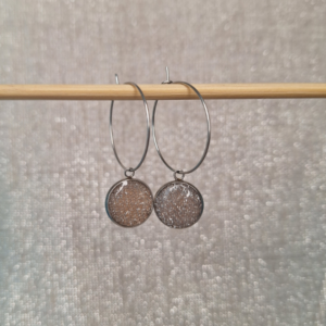 Créoles Luna – Rose pâle