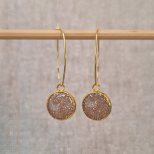 Créoles Luna – Rose pâle