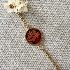 Bracelet Luna – Fleurs marrons