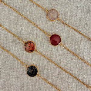 Bracelet Luna – Fleurs marrons